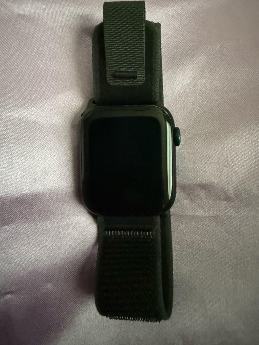 Black Smartwatch with Black Nylon Sport Loop Band